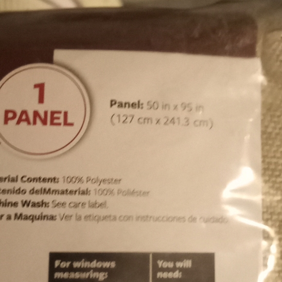 Better Home and Garden 95 inch Curtain - Picture 3 of 3